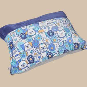 Cama mascotas iglu flannel azul patriota/pets 22