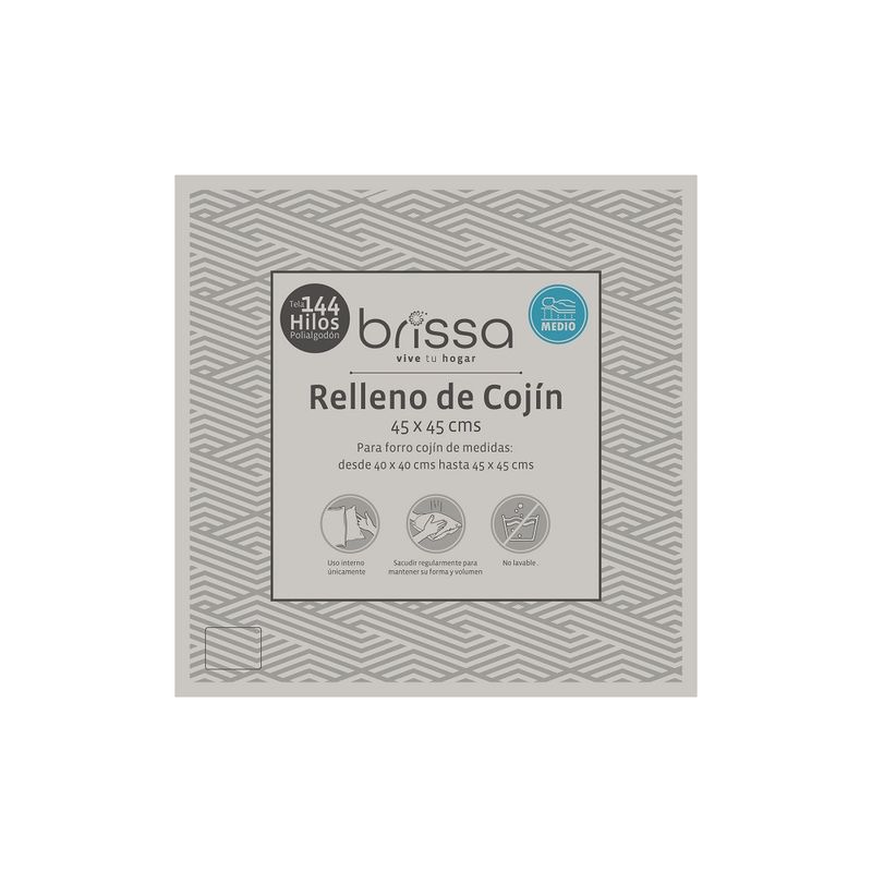 Relleno para cojín en tela 144 hilos blanco