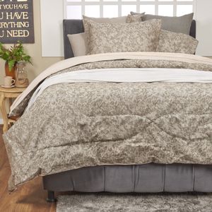 Edredón chenille stone taupe