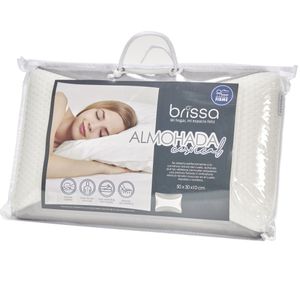 Almohada Cervical Blanco/Gris 50 x 30 x 10 cm