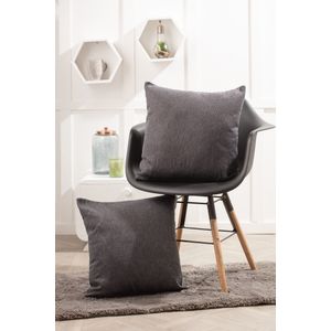 Set x 2 cojines Cojines poliester textura charcoal 3