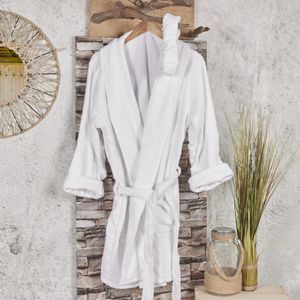 Bata Baño Terry unicolor Blanco S/M
