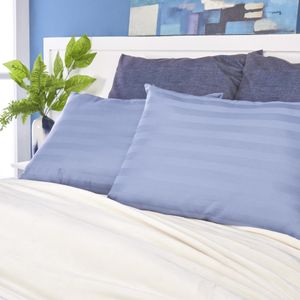 Juego de 2 almohadas en tela 210H 50 x 70 cm azul denim