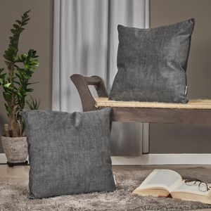 Set x2 cojines velvet 43 x 43 cm gris 2