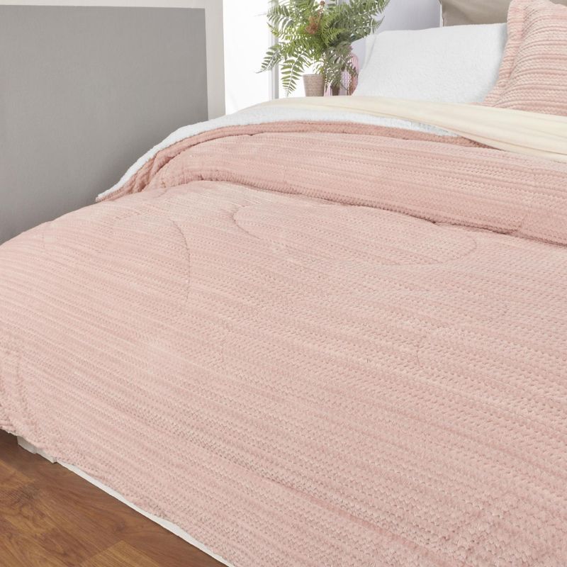EDREDON-FLANNEL-JACQUARD-OVE.-EXTRADOBLE-ROSA-LOTO-BLANCO-O
