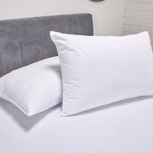 Set x2 protector almohada antibacterial  blanco