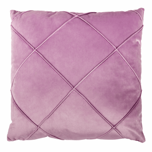 Cojín velvet drapeado malva gris