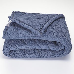 Manta sherpa unicolor indigo