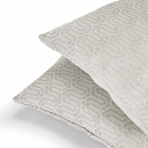 Set x 2 Cojines textura jacquard 45 x 45 cm gris