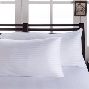 Set x 2 fundas tipo hotel tela 300 hilos blanco