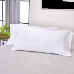 Set x 2 fundas tipo hotel tela 200 hilos blanco