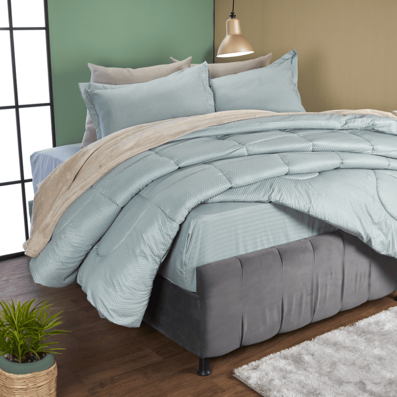 Combo-Plumon-corrugado-mas-fundon-de-almohada-mas-ajustable-verde