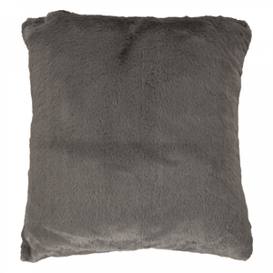 Cojín fur unicolor liso gris