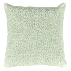 Cojín chenille chunky verde claro 45 x 45 cm