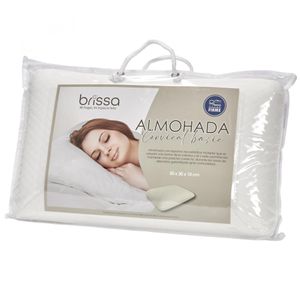 Almohada viscoelástica cervical clásica blanca 50 x 30 x 10 cm