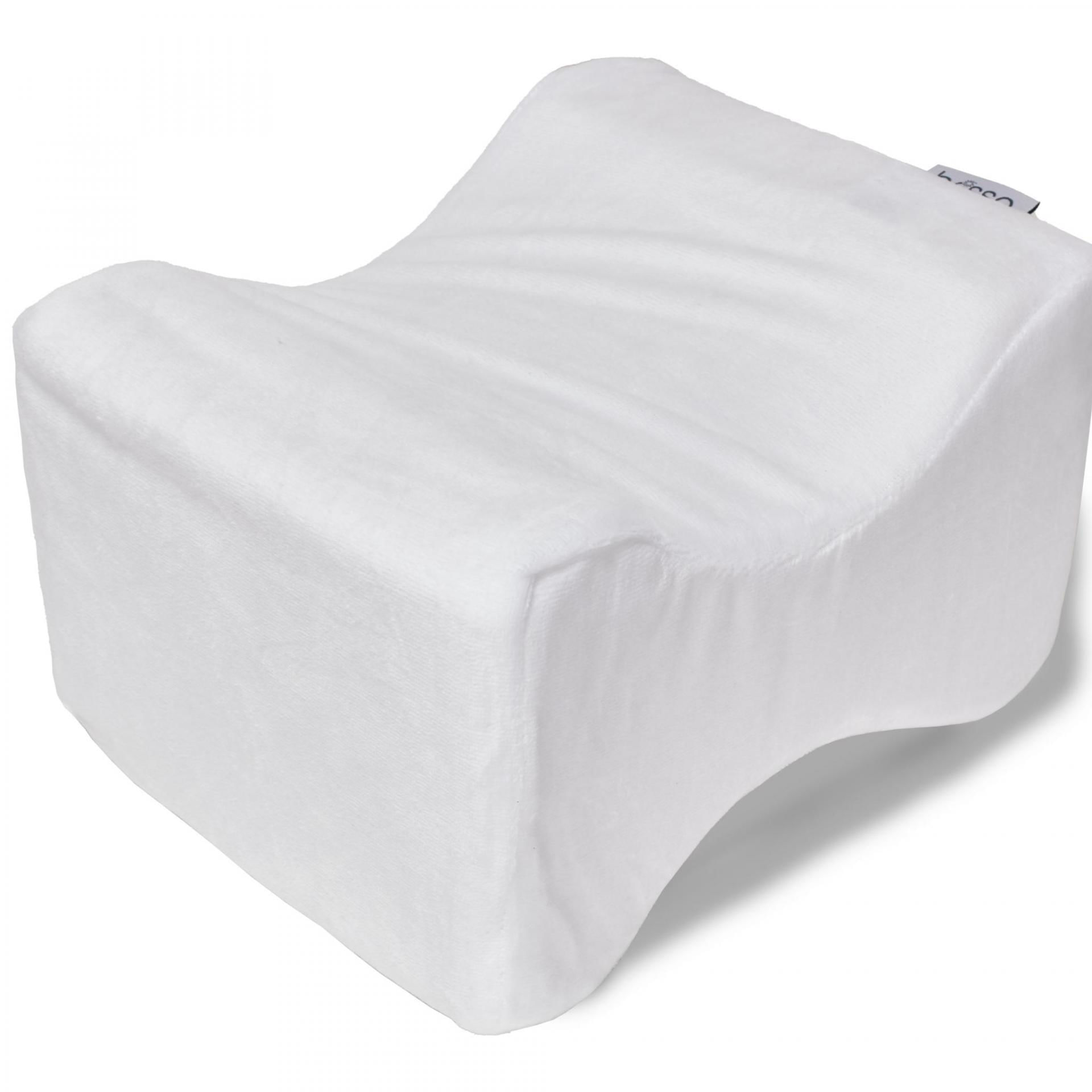 Almohada viscoelástica de rodilla blanco 25 x 20 x 14 cm