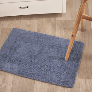 Tapete de baño de Algodón reversible indigo