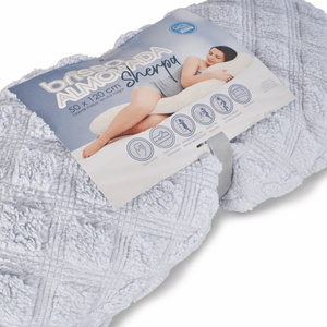 Almohada sherpa repujado 50 x 120 cm azul hielo