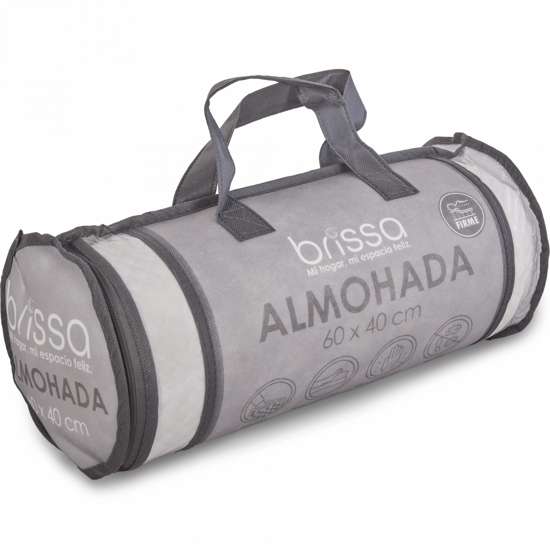 Almohada rollo triturada blanco