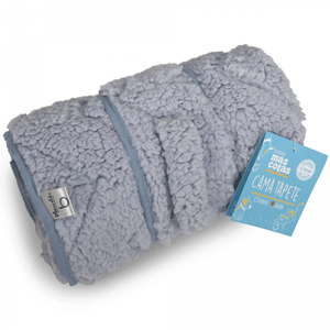 Cama/tapete para mascotas sherpa unicolor azul bebé 70x100 cm