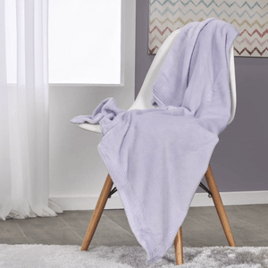 Manta flannel estampada lila brezo 125 x 150 cm