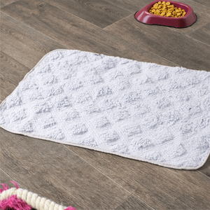 Cama/tapete para mascotas sherpa unicolor azul hielo 50 x 70 cm