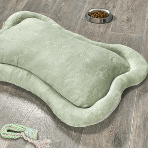 Cama mascota flannel embozada unicolor play verde sage