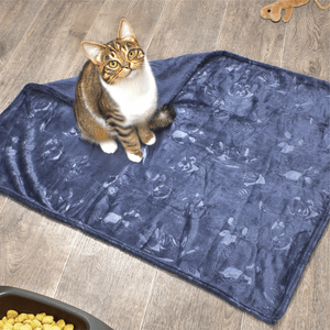 Cobija mascota flannel embozada unicolor play indigo