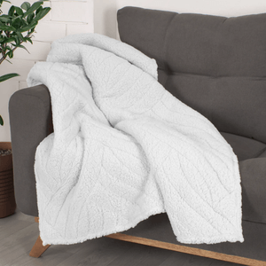Manta sherpa ultrasonido unicolor gris nube
