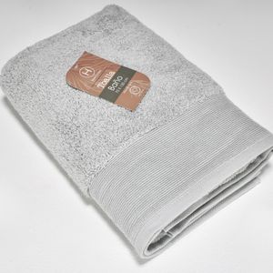 Toalla algodón 650 gsm baño porto gris nieve 70 x 130 cm