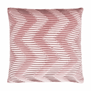 Forro para cojín velvet zigzag rosa loto