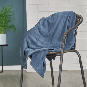 Manta flannel unicolor teal oscuro 125 x 150 cm
