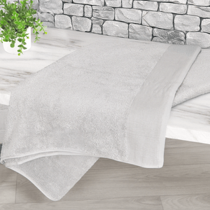 Toalla algodón 650 gsm spa porto gris nieve 90 x 150 cm