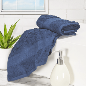 Setx2 Toallas de cara algodón 500gsm azul oscuro