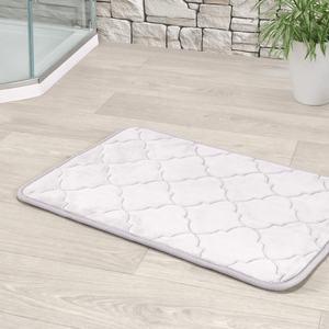 Tapete de baño espuma arabesc unicolor gris plata