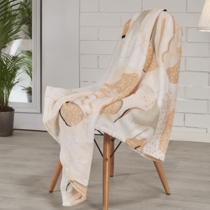 Manta coral estampado bohemio