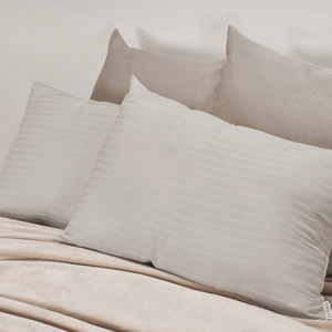 Set x2 almohadas microfibra unicolor perla 50 x 70 cm