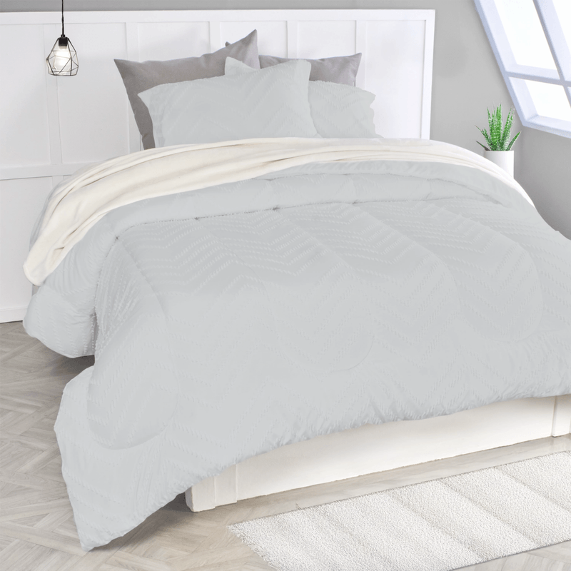EDREDON-MICRO-JACQ-UNI-EXTRADOBLE-ZIGZAG-GRIS-NIEVE