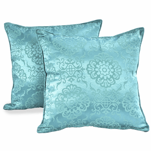Set x2 Cojines jacquard verde jade 45 x 45 cm