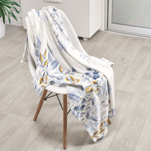 Manta coral estampada terra 110 x 140 cm