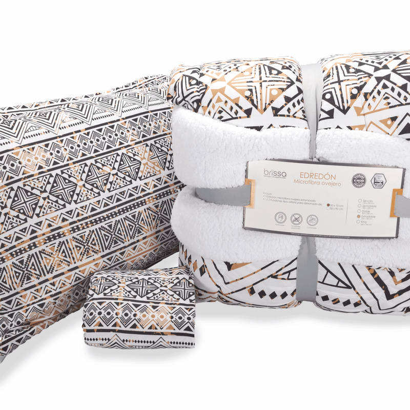 EDREDON-MICRO-OVEJERO-EXTRADOBLE-ETNO-BLANCO