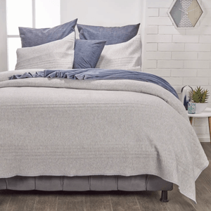 Cubrecama jersey jaspe gris nieve