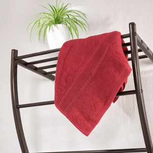 Toalla de cara algodón 400 gsm unicolor niza rojo cereza
