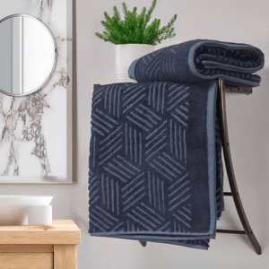 Setx2 Toallas de baño algodón 500gsm azul oscuro