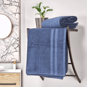 Setx2 Toallas de baño algodón 500gsm azul
