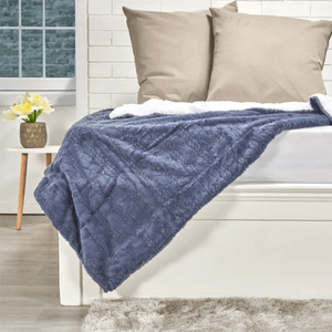 Manta fur/sherpa 380 gsm cadena indigo