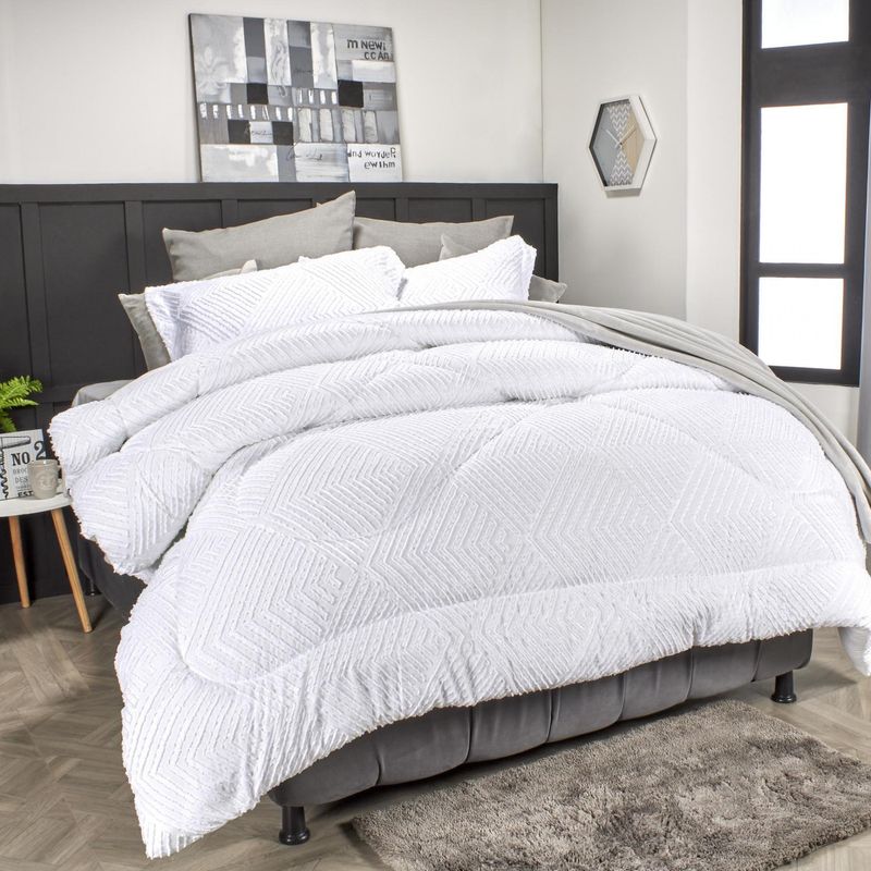 EDREDON-MICRO-JACQ-UNI-EXTRADOBLE-ROMBOS-BLANCO