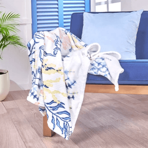 Manta flannel estampado algas