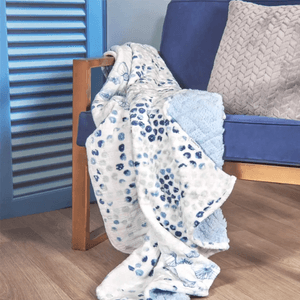 Manta flannel ovejero marino/azul maya