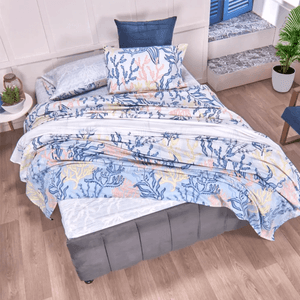 Juego de sábanas microfibra estampado algas